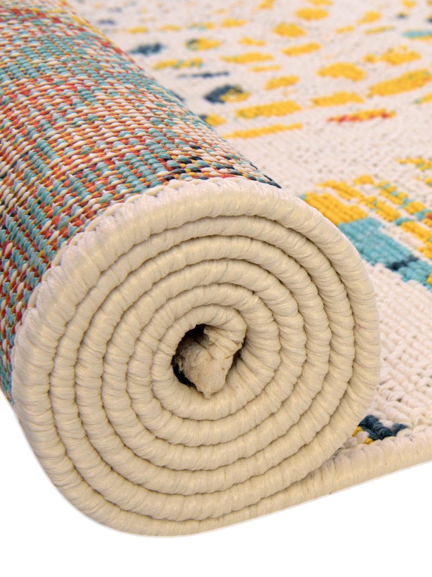 Multicolor 5' 3 x 8' Outdoor Coastal Rectangle Area Rug Weather Resistant for Patio, Deck, Terrace, Balcony, Porch 100% Polypropylene Coastal Decor Carpet for Sale at Rug Engine