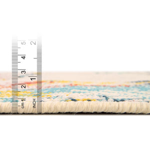 Multicolor 8' x 8' Outdoor Coastal Square Rug