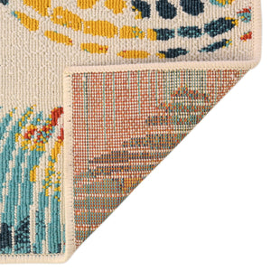 Multicolor 8' x 8' Outdoor Coastal Square Rug