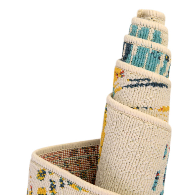 Multicolor 8' x 8' Outdoor Coastal Square Rug