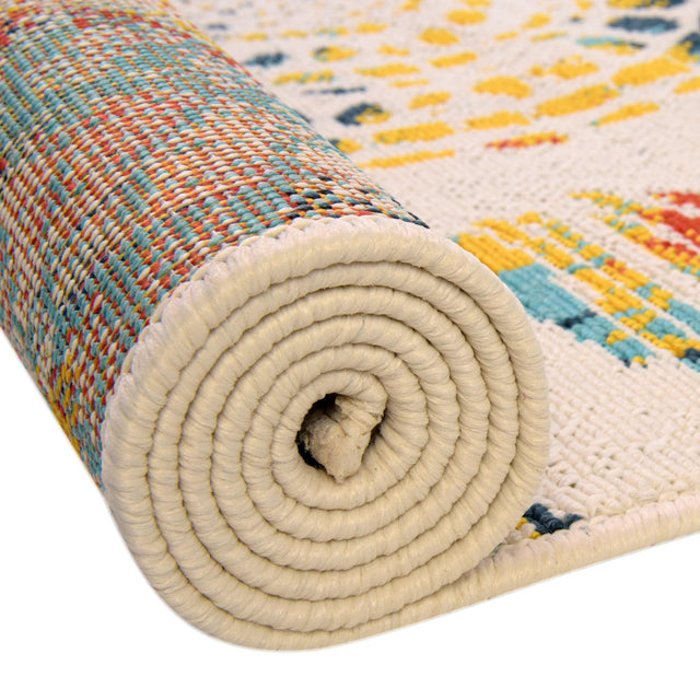 Multicolor 8' x 8' Outdoor Coastal Square Rug