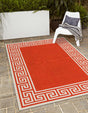 Rust Red 8' x 10' Outdoor Coastal Rectangle Rug