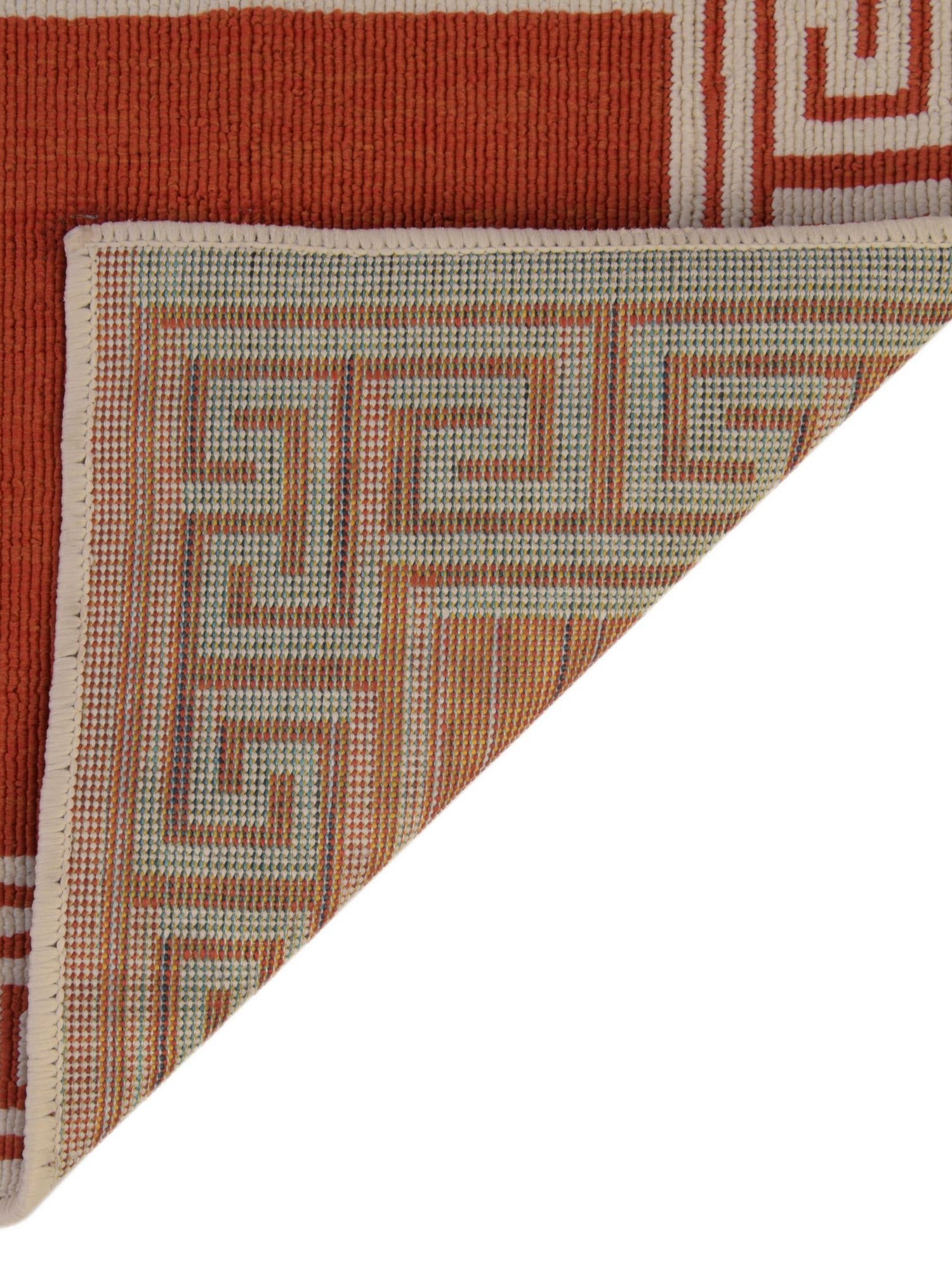 Rust Red 7' 10 x 10' Outdoor Coastal Rectangle Area Rug Weather Resistant for Patio, Deck, Terrace, Balcony, Porch 100% Polypropylene Coastal Decor Carpet for Sale at Rug Engine