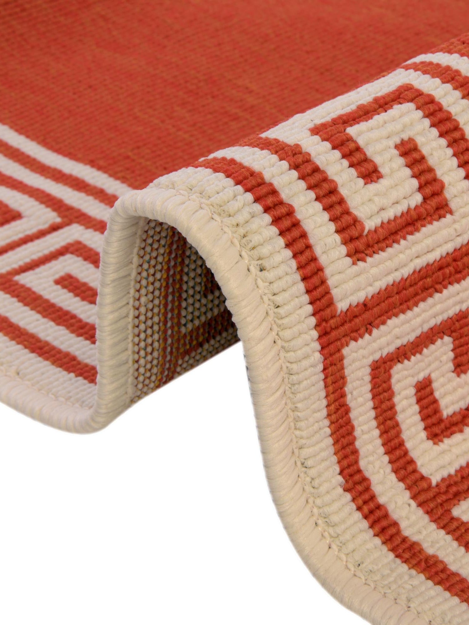 Rust Red 7' 10 x 10' Outdoor Coastal Rectangle Area Rug Weather Resistant for Patio, Deck, Terrace, Balcony, Porch 100% Polypropylene Coastal Decor Carpet for Sale at Rug Engine
