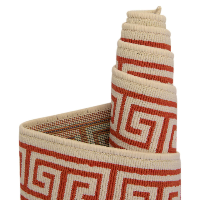 Rust Red 2' x 8' Outdoor Coastal Runner Rug