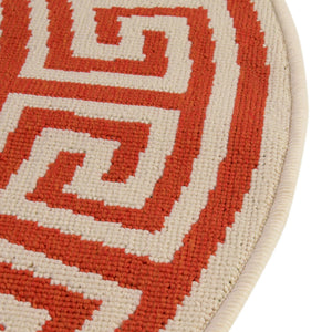 Rust Red 4' 1 x 4' 1 Outdoor Coastal Round Area Rug Weather Resistant for Patio, Deck, Terrace, Balcony, Porch 100% Polypropylene Coastal Decor Carpet for Sale at Rug Engine