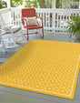 Yellow 9' x 12' Outdoor Trellis Rectangle Rug