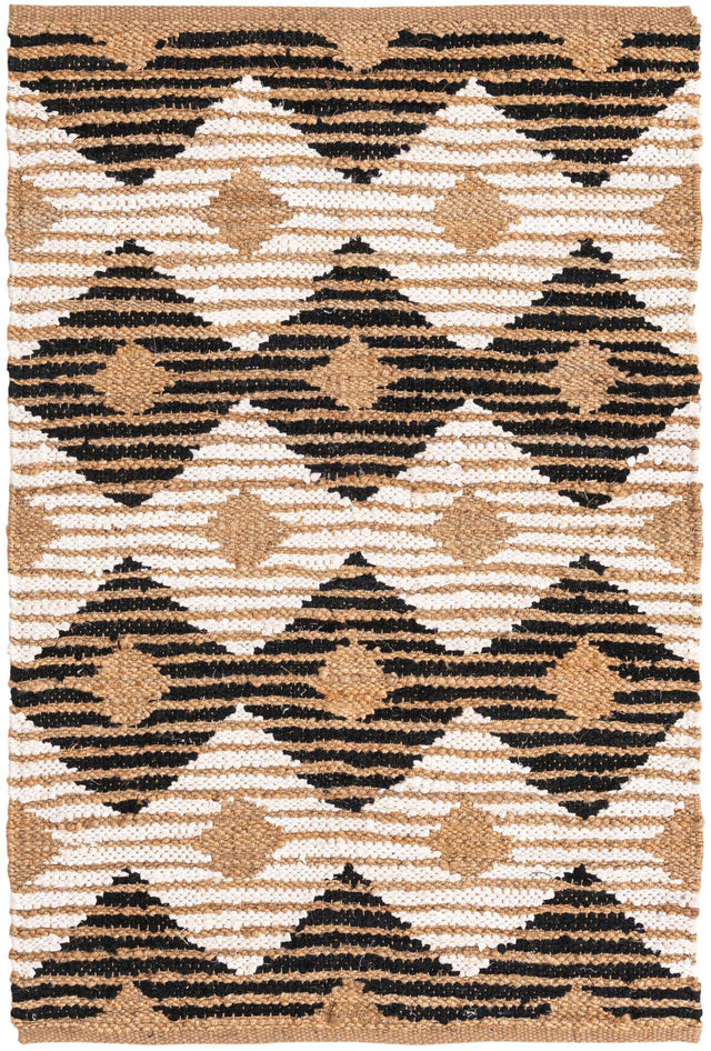 Natural Black 4' 1 x 6' 1 Chindi Jute Rectangle Area Rug Interior Design Home Decor Carpet Mat for Sale at Rug Engine