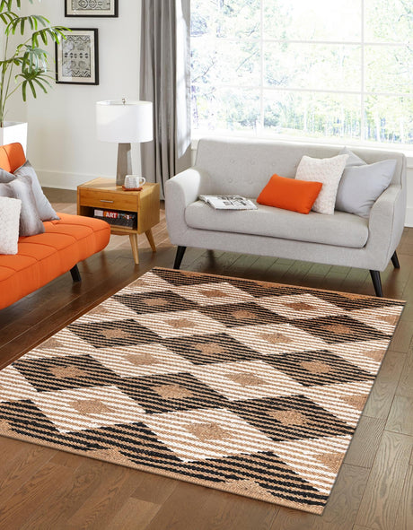 Natural Black 10' x 13' 11 Chindi Jute Rectangle Area Rug Interior Design Home Decor Carpet Mat for Sale at Rug Engine