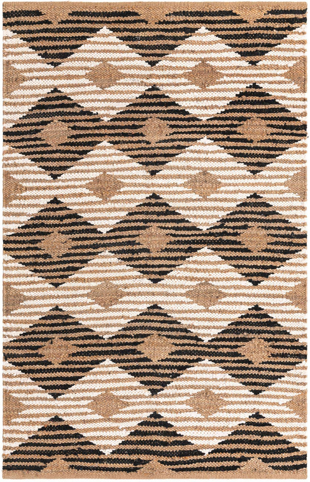 Natural Black 5' 1 x 8' Chindi Jute Rectangle Area Rug Interior Design Home Decor Carpet Mat for Sale at Rug Engine