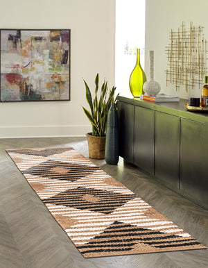 Natural Black 2' 7 x 8' Chindi Jute Runner Area Rug Interior Design Home Decor Carpet Mat for Sale at Rug Engine