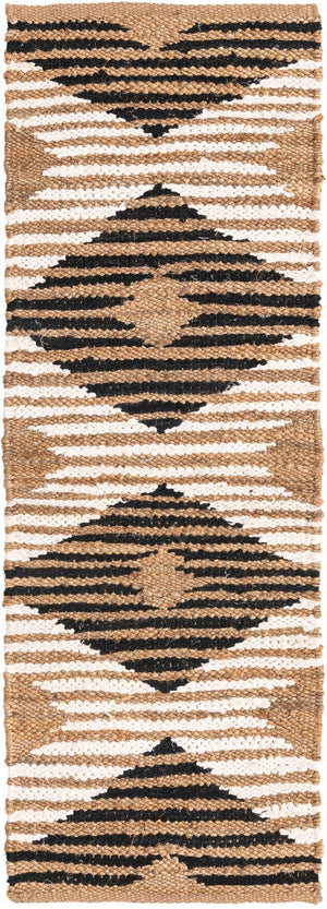 Natural Black 2' x 6' 1 Chindi Jute Runner Area Rug Interior Design Home Decor Carpet Mat for Sale at Rug Engine