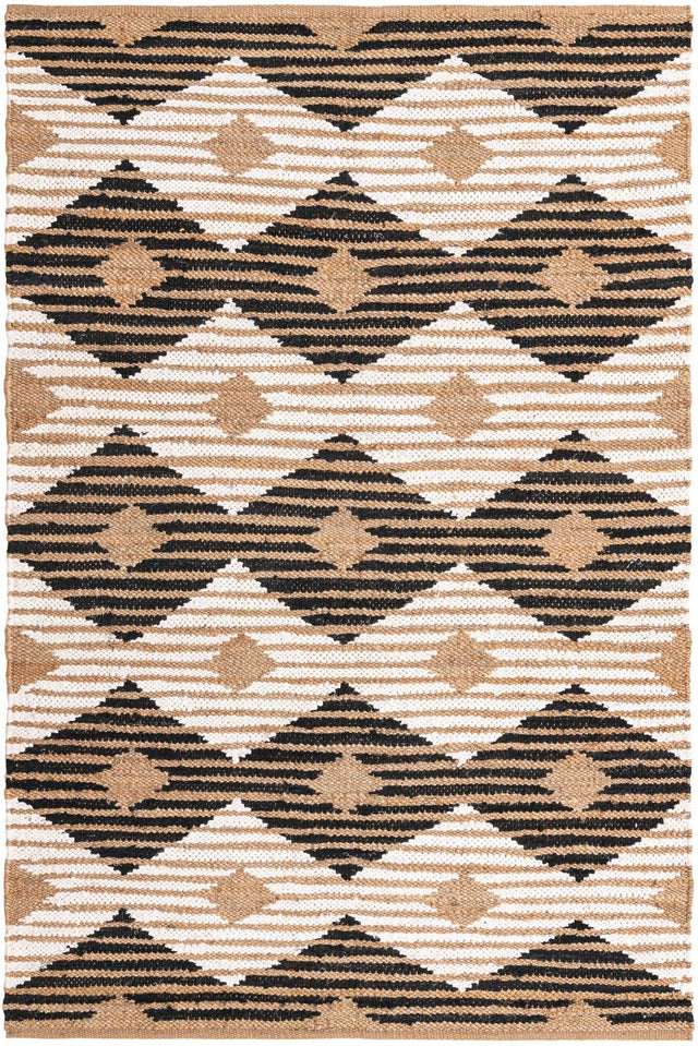 Natural Black 6' 1 x 9' Chindi Jute Rectangle Area Rug Interior Design Home Decor Carpet Mat for Sale at Rug Engine
