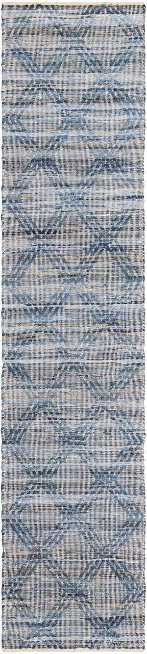 Denim blue 2' 7 x 12' Chindi Cotton Runner Area Rug Interior Design Home Decor Carpet Mat for Sale at Rug Engine