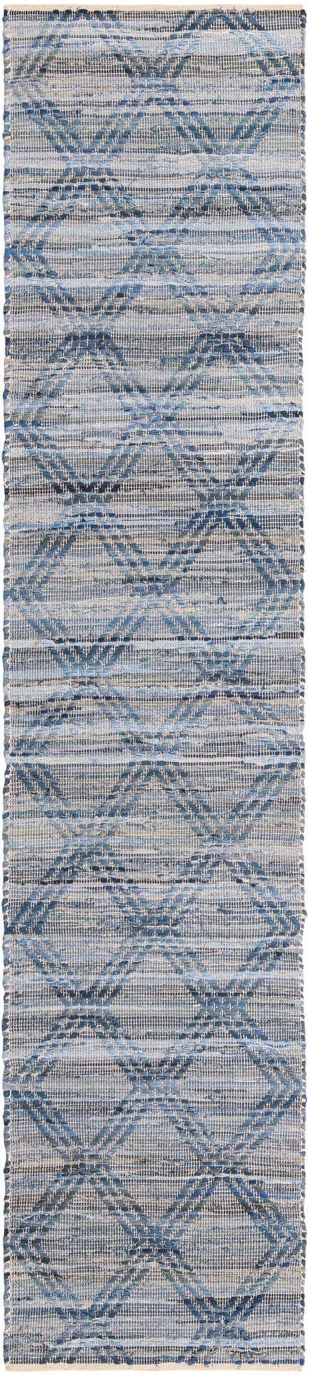 Denim blue 2' 7 x 12' Chindi Cotton Runner Area Rug Interior Design Home Decor Carpet Mat for Sale at Rug Engine