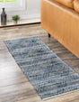Denim blue 2' x 6' 1 Chindi Cotton Runner Area Rug Interior Design Home Decor Carpet Mat for Sale at Rug Engine