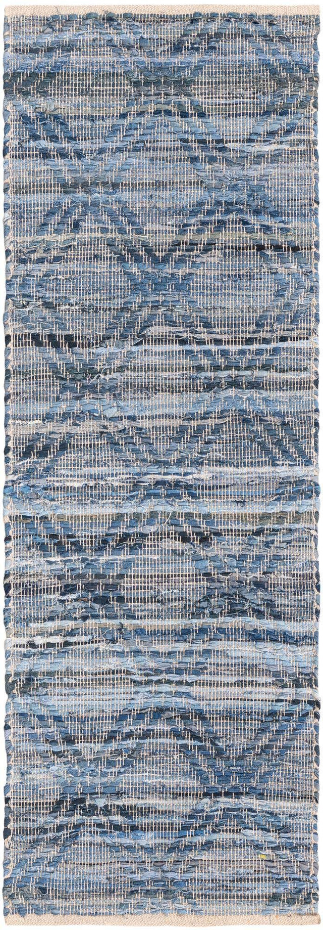 Denim blue 2' x 6' 1 Chindi Cotton Runner Area Rug Interior Design Home Decor Carpet Mat for Sale at Rug Engine