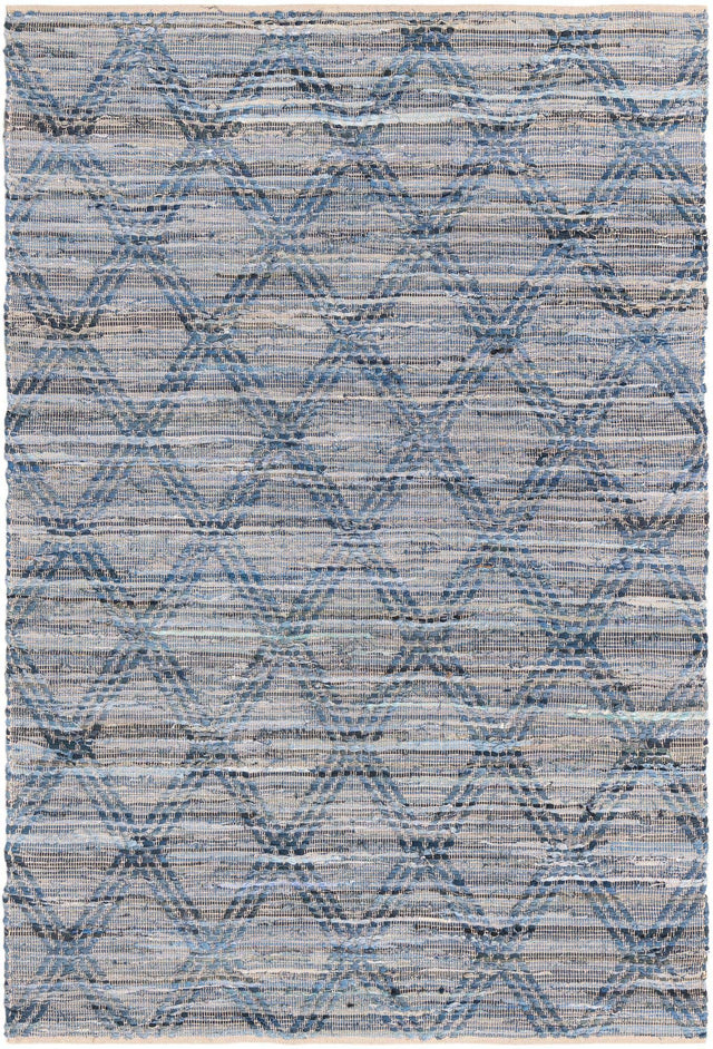 Denim blue 6' 1 x 9' Chindi Cotton Rectangle Area Rug Interior Design Home Decor Carpet Mat for Sale at Rug Engine