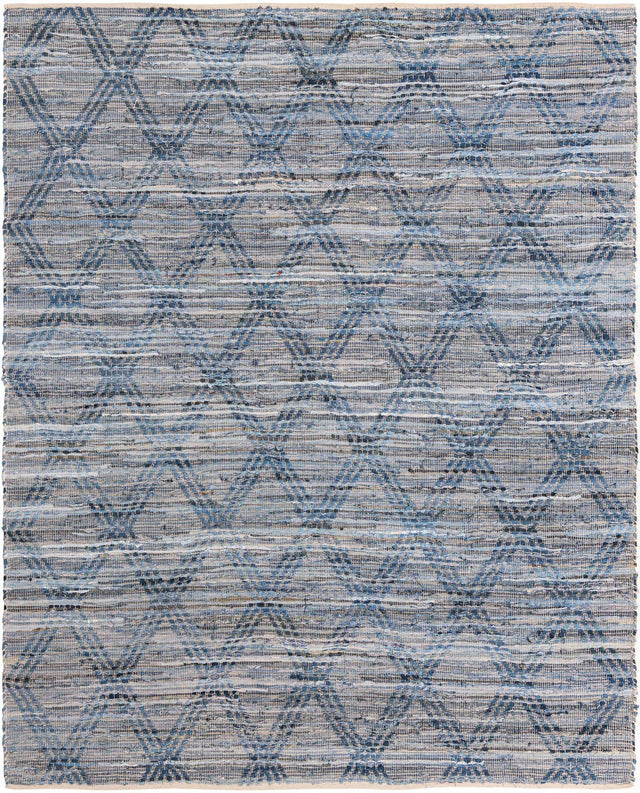 Denim blue 8' x 10' Chindi Cotton Rectangle Area Rug Interior Design Home Decor Carpet Mat for Sale at Rug Engine
