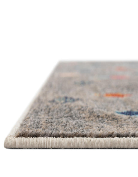 Ivory Gray Blue 5' 3 x 8' Vivid Rectangle Area Rug Colorful Modern Unique Indoor Easy Clean Durable Carpet Mat for Home Interior Design & Decor for Sale at Rug Engine