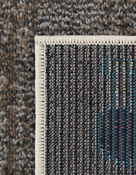 Ivory Gray Blue 9' x 12' Vivid Rectangle Area Rug Colorful Modern Unique Indoor Easy Clean Durable Carpet Mat for Home Interior Design & Decor for Sale at Rug Engine