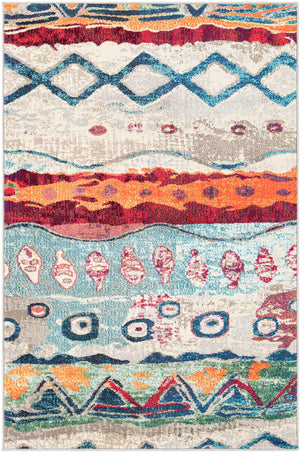 Multicolor 4' 1 x 6' 1 Vivid Rectangle Area Rug Colorful Modern Unique Indoor Easy Clean Durable Carpet Mat for Home Interior Design & Decor for Sale at Rug Engine