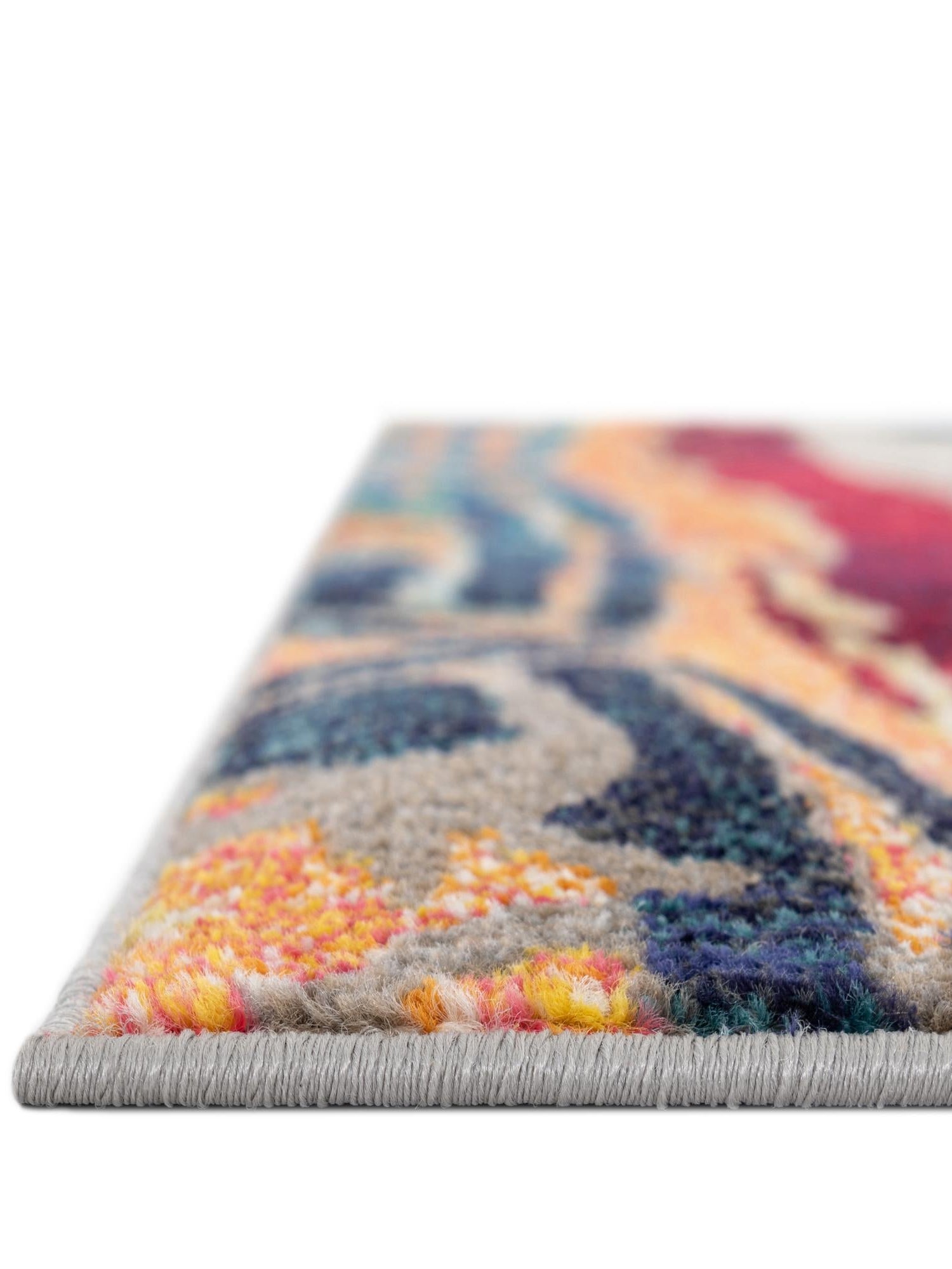 Multicolor 5' 3 x 8' Vivid Rectangle Area Rug Colorful Modern Unique Indoor Easy Clean Durable Carpet Mat for Home Interior Design & Decor for Sale at Rug Engine