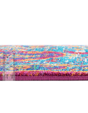 Pink Blue 9' x 12' Calypso Rectangle Area Rug 100% Polypropylene With Cotton Backing Colorful Vivid Traditional Design Carpet for Living Office Dining Rooms for Sale at Rug Engine