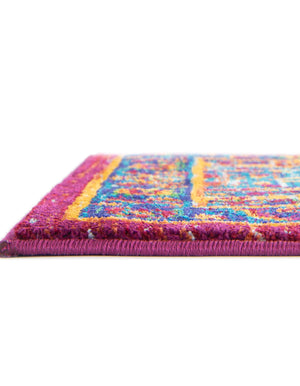 Pink Blue 9' x 12' Calypso Rectangle Area Rug 100% Polypropylene With Cotton Backing Colorful Vivid Traditional Design Carpet for Living Office Dining Rooms for Sale at Rug Engine
