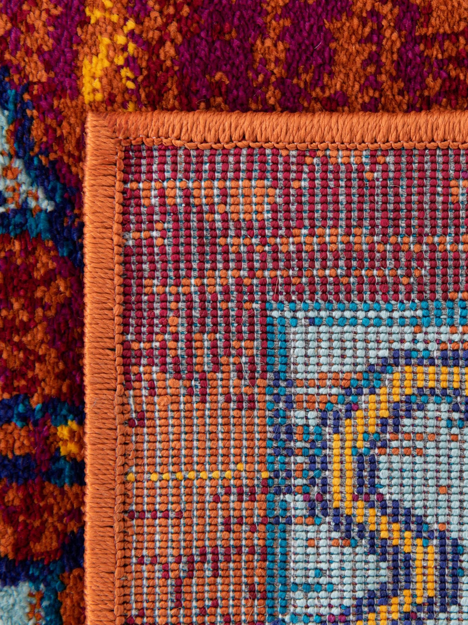Rust Red Blue 2' x 3' 1 Calypso Rectangle Area Rug 100% Polypropylene With Cotton Backing Colorful Vivid Traditional Design Carpet for Living Office Dining Rooms for Sale at Rug Engine