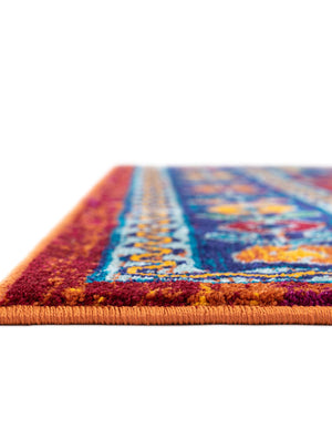 Rust Red Blue 2' x 6' 1 Calypso Runner Area Rug 100% Polypropylene With Cotton Backing Colorful Vivid Traditional Design Carpet for Living Office Dining Rooms for Sale at Rug Engine