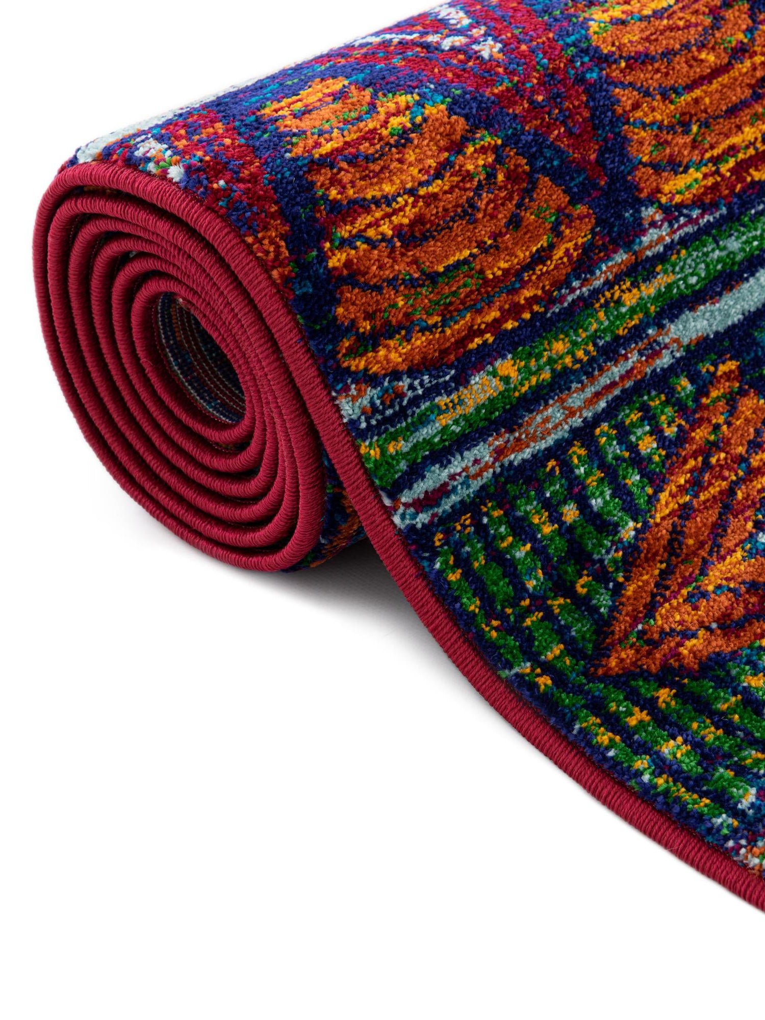 Multicolor 5' 3 x 8' Calypso Rectangle Area Rug 100% Polypropylene With Cotton Backing Colorful Vivid Traditional Design Carpet for Living Office Dining Rooms for Sale at Rug Engine