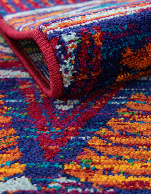 Multicolor 2' 7 x 12' Calypso Runner Area Rug 100% Polypropylene With Cotton Backing Colorful Vivid Traditional Design Carpet for Living Office Dining Rooms for Sale at Rug Engine