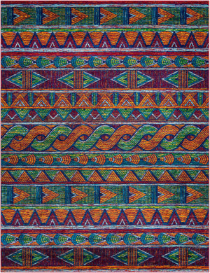 Multicolor 7' 10 x 10' Calypso Rectangle Area Rug 100% Polypropylene With Cotton Backing Colorful Vivid Traditional Design Carpet for Living Office Dining Rooms for Sale at Rug Engine
