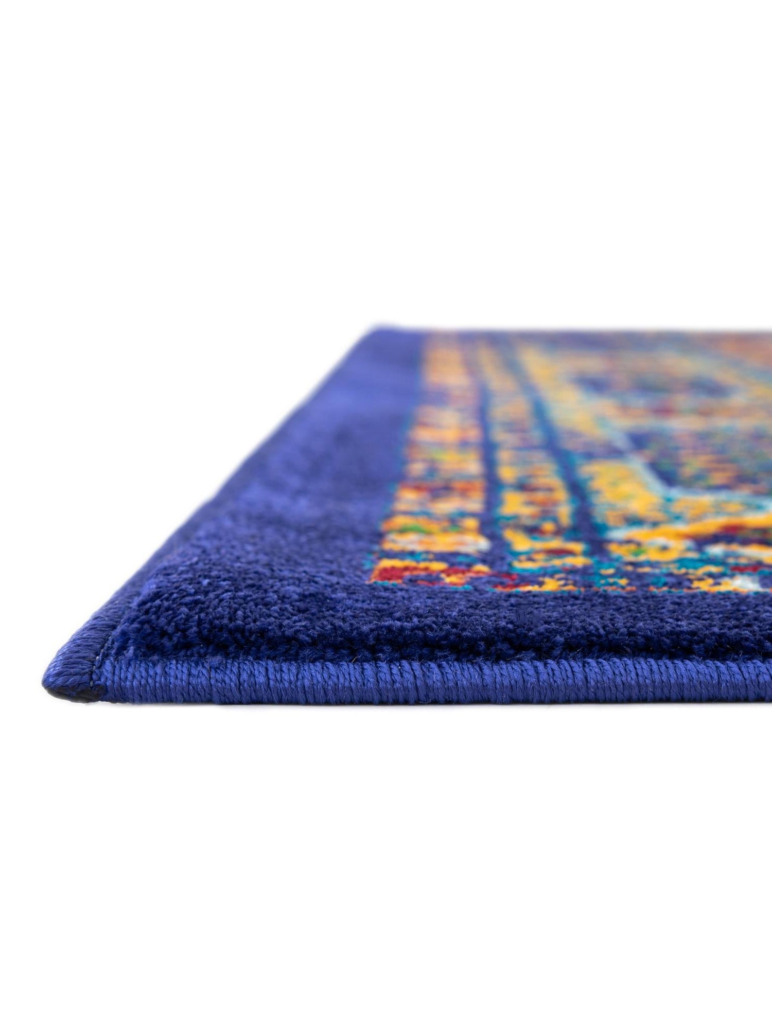Navy Blue 7' 10 x 10' Calypso Rectangle Area Rug 100% Polypropylene With Cotton Backing Colorful Vivid Traditional Design Carpet for Living Office Dining Rooms for Sale at Rug Engine