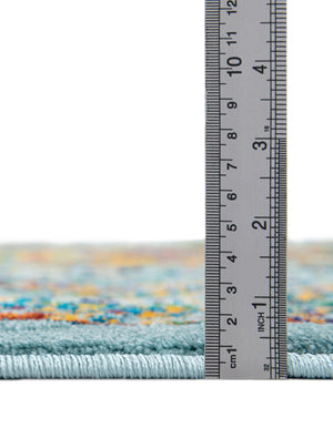Aqua 7' 10 x 10' Calypso Rectangle Area Rug 100% Polypropylene With Cotton Backing Colorful Vivid Traditional Design Carpet for Living Office Dining Rooms for Sale at Rug Engine