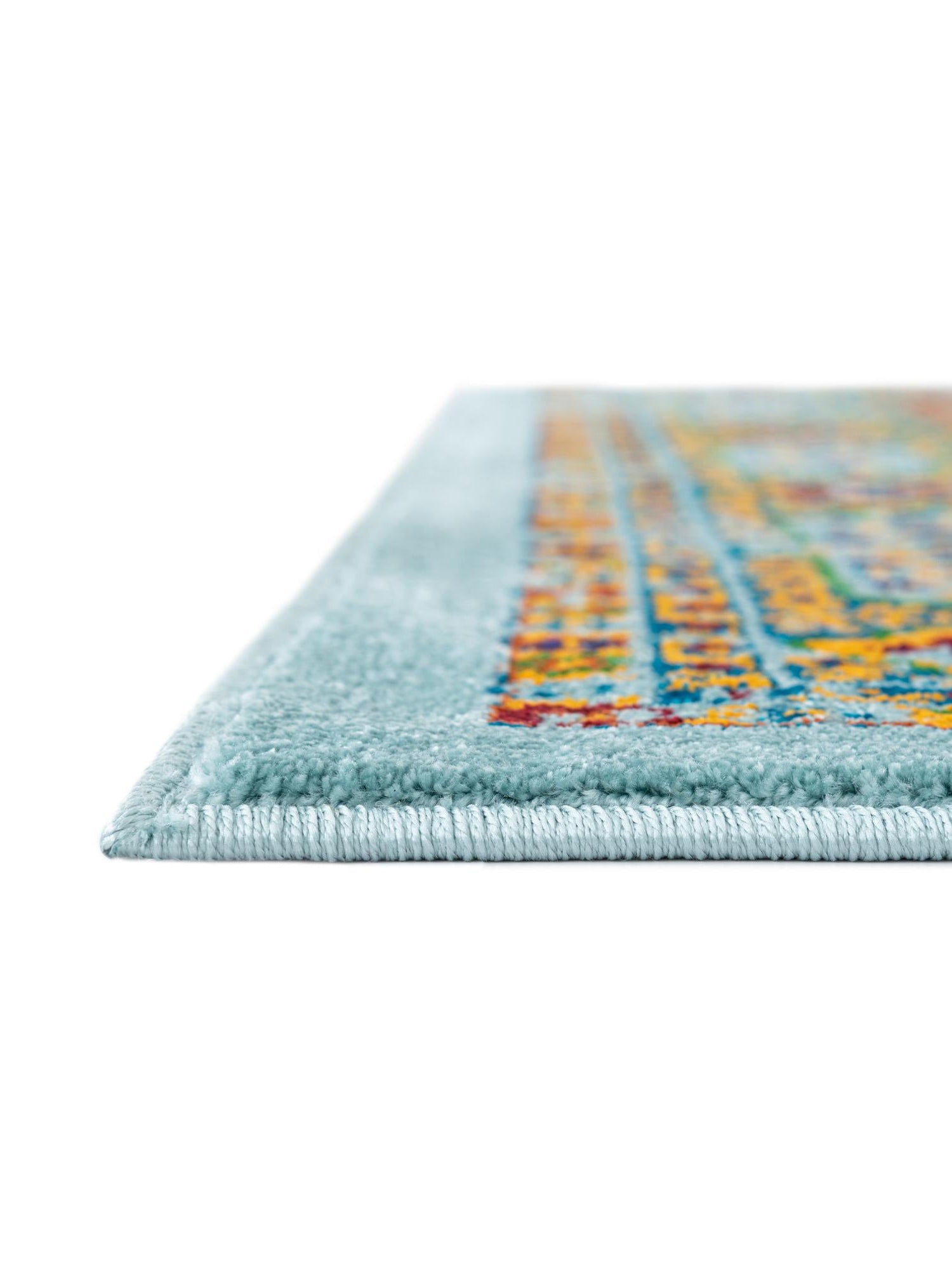 Aqua 4' 1 x 6' 1 Calypso Rectangle Area Rug 100% Polypropylene With Cotton Backing Colorful Vivid Traditional Design Carpet for Living Office Dining Rooms for Sale at Rug Engine