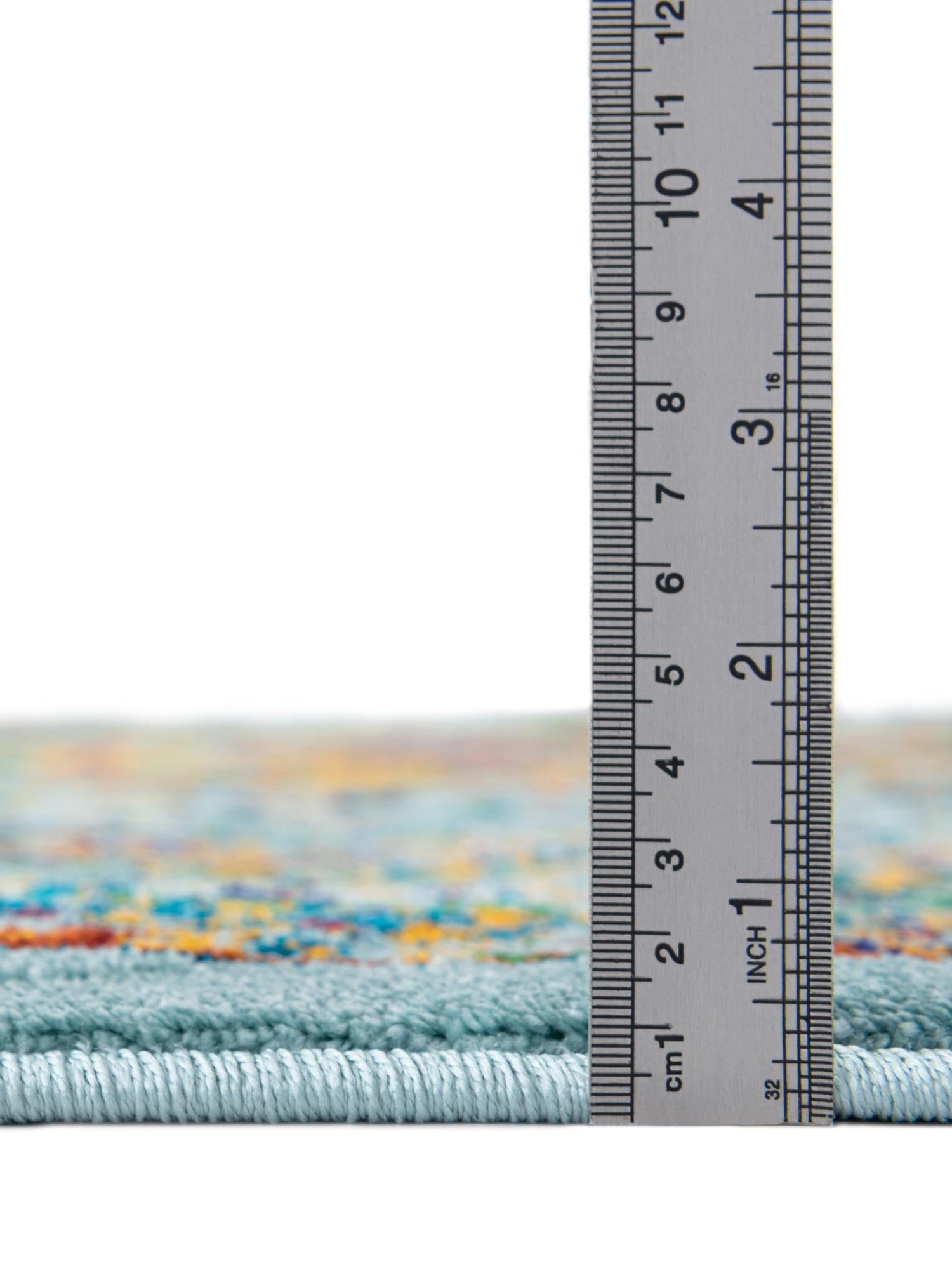Aqua 2' 7 x 12' Calypso Runner Area Rug 100% Polypropylene With Cotton Backing Colorful Vivid Traditional Design Carpet for Living Office Dining Rooms for Sale at Rug Engine