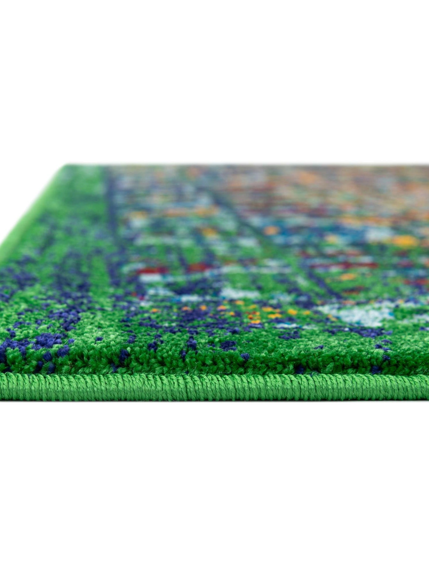 Green 9' x 12' Calypso Rectangle Area Rug 100% Polypropylene With Cotton Backing Colorful Vivid Traditional Design Carpet for Living Office Dining Rooms for Sale at Rug Engine