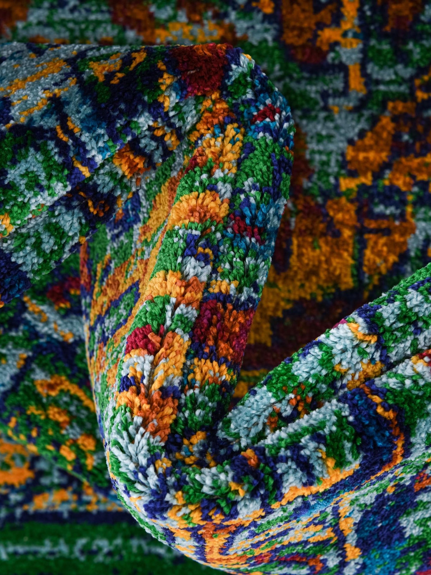 Green 4' 1 x 6' 1 Calypso Rectangle Area Rug 100% Polypropylene With Cotton Backing Colorful Vivid Traditional Design Carpet for Living Office Dining Rooms for Sale at Rug Engine