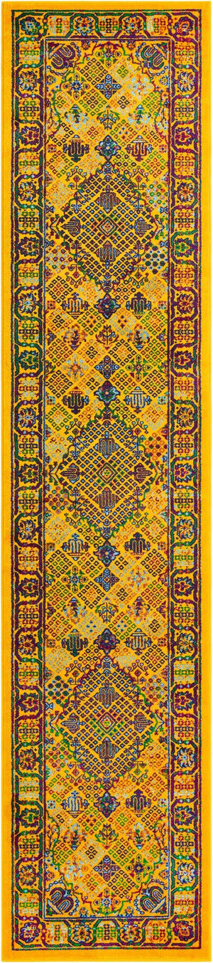 Multicolor 2' 7 x 12' Calypso Runner Area Rug 100% Polypropylene With Cotton Backing Colorful Vivid Traditional Design Carpet for Living Office Dining Rooms for Sale at Rug Engine