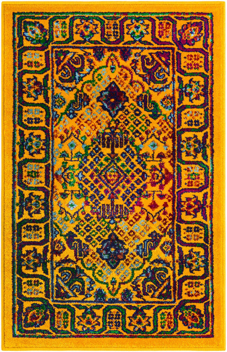 Multicolor 2' x 3' 1 Calypso Rectangle Area Rug 100% Polypropylene With Cotton Backing Colorful Vivid Traditional Design Carpet for Living Office Dining Rooms for Sale at Rug Engine