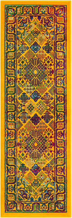 Multicolor 2' x 6' 1 Calypso Runner Area Rug 100% Polypropylene With Cotton Backing Colorful Vivid Traditional Design Carpet for Living Office Dining Rooms for Sale at Rug Engine