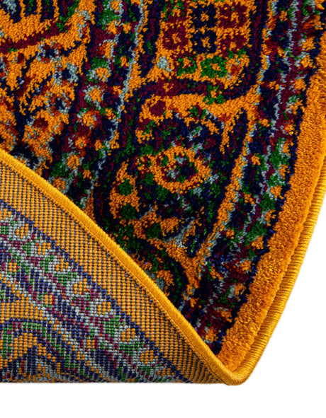 Multicolor 4' 1 x 4' 1 Calypso Round Area Rug 100% Polypropylene With Cotton Backing Colorful Vivid Traditional Design Carpet for Living Office Dining Rooms for Sale at Rug Engine