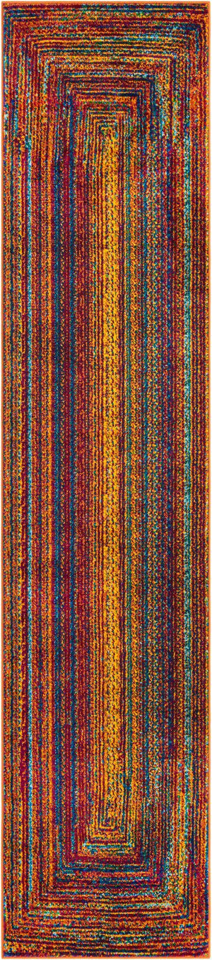 Multicolor 2' 7 x 12' Calypso Runner Area Rug 100% Polypropylene With Cotton Backing Colorful Vivid Traditional Design Carpet for Living Office Dining Rooms for Sale at Rug Engine