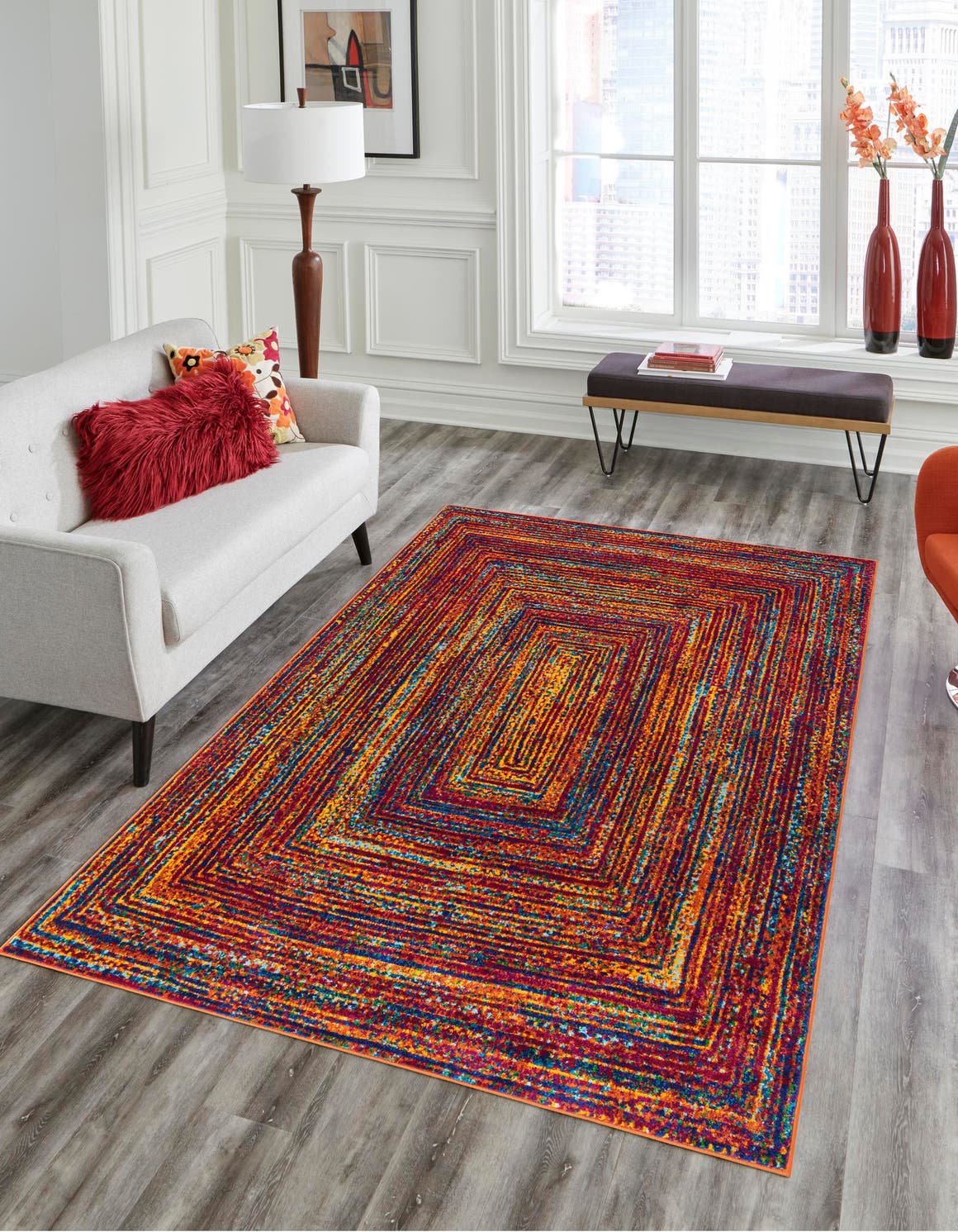 Multicolor 2' x 3' 1 Calypso Rectangle Area Rug 100% Polypropylene With Cotton Backing Colorful Vivid Traditional Design Carpet for Living Office Dining Rooms for Sale at Rug Engine