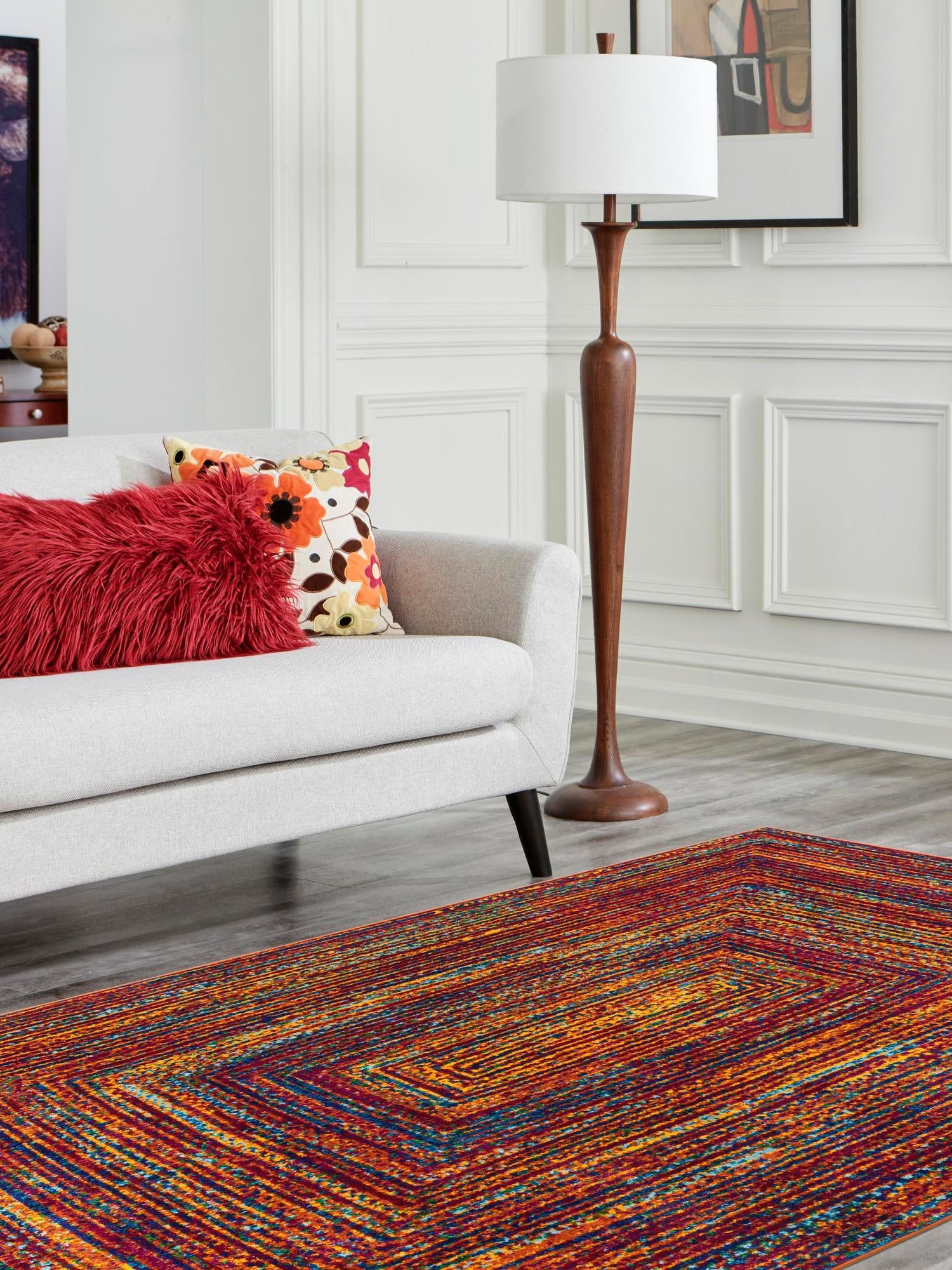 Multicolor 4' 1 x 6' 1 Calypso Rectangle Area Rug 100% Polypropylene With Cotton Backing Colorful Vivid Traditional Design Carpet for Living Office Dining Rooms for Sale at Rug Engine