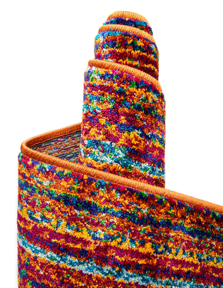 Multicolor 5' 3 x 8' Calypso Rectangle Area Rug 100% Polypropylene With Cotton Backing Colorful Vivid Traditional Design Carpet for Living Office Dining Rooms for Sale at Rug Engine