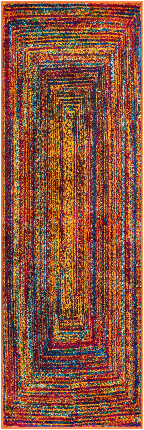 Multicolor 2' x 6' 1 Calypso Runner Area Rug 100% Polypropylene With Cotton Backing Colorful Vivid Traditional Design Carpet for Living Office Dining Rooms for Sale at Rug Engine