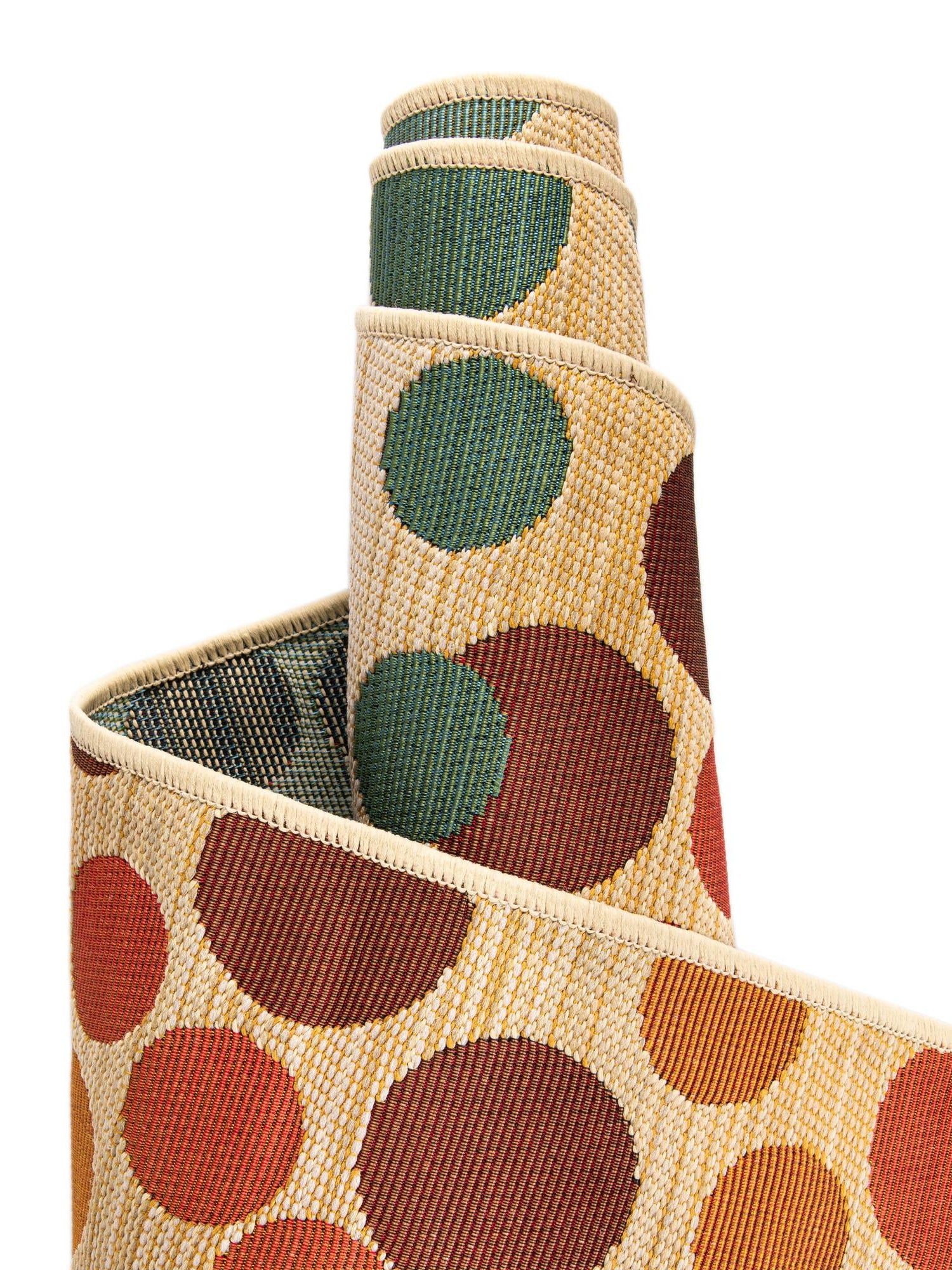 Beige 5' 3 x 5' 3 Outdoor Modern Octagon Area Rug Weather Resistant for Patio, Deck, Terrace, Balcony, Porch 100% Polypropylene Modern Outside Carpet for Sale at Rug Engine